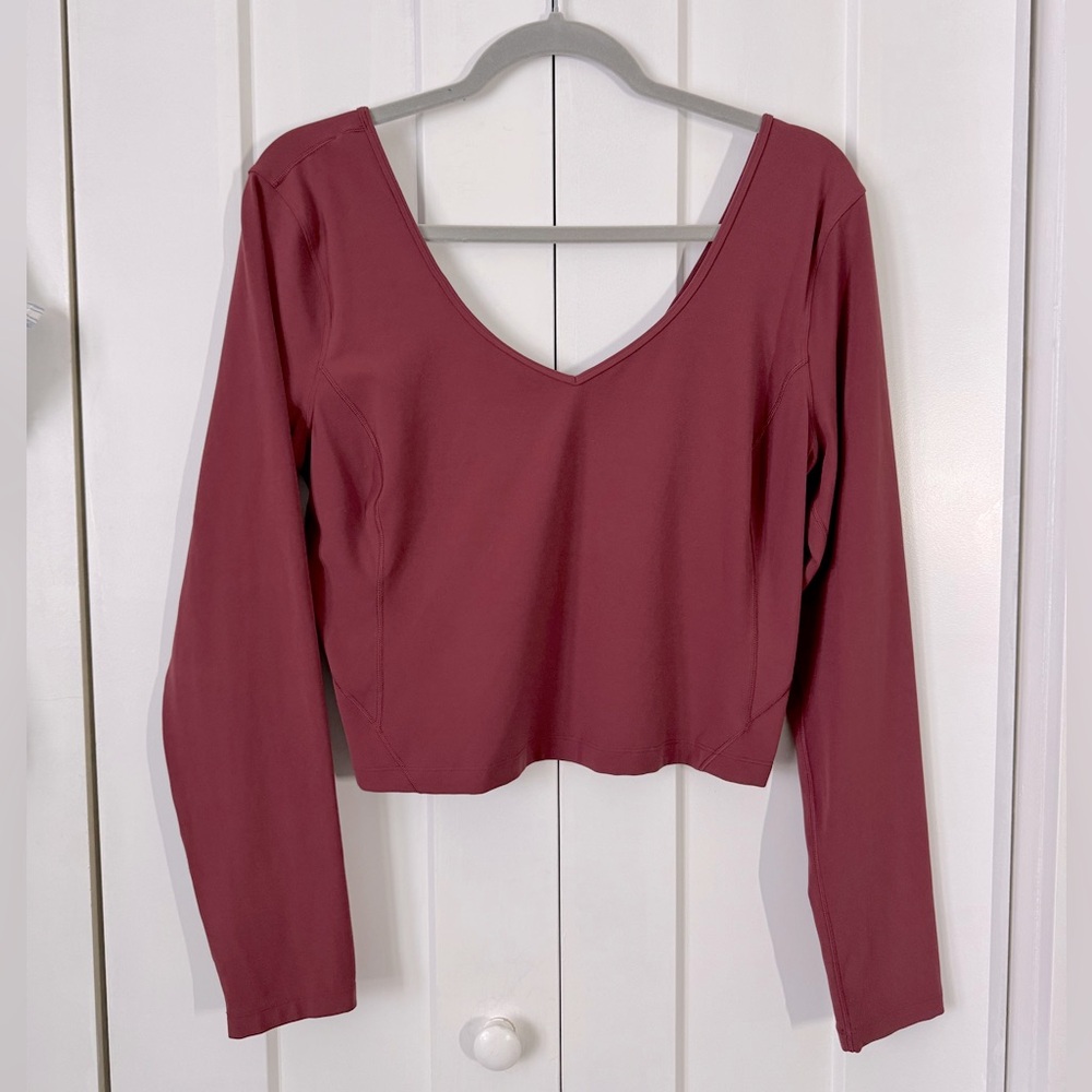 Lululemon Align Long Sleeve Shirt, Size 10 Red Merlot - Picture 4 of 6